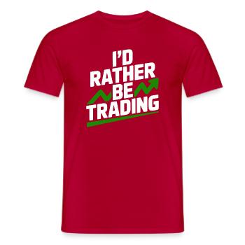 Ich würde lieber handeln - Männer T-Shirt - Rot - Vorne - AI Model Male 178 dark (178cm)
