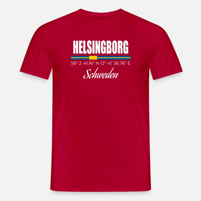 Helsingborg - Männer T-Shirt - Rot