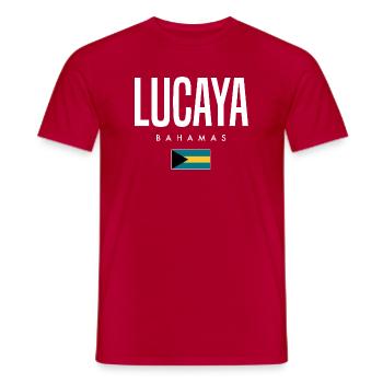 Lucaya, Bahamas - T-shirt homme - rouge - Devant - AI Model Male 178 dark (178cm)