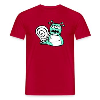 snail alien monster Halloween extraterrestrial - Men's T-Shirt - red - Front - AI Model Male 178 dark (178cm)