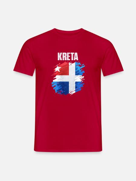 Farbige Skandinavische Flagge Kunst - Männer T-Shirt - Rot