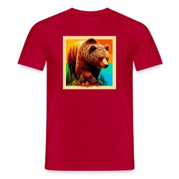 ours - T-shirt homme - rouge - Devant - AI Model Male 178 dark (178cm)