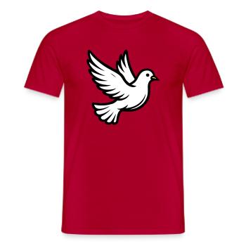 Colombe de la Paix Colombe - T-shirt homme - rouge - Devant - AI Model Male 178 dark (178cm)