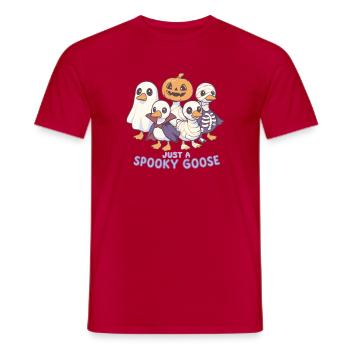 Spooky Goose Halloween Costume Design - T-shirt homme - rouge - Devant - AI Model Male 178 dark (178cm)