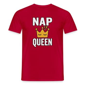 Motif de la reine endormie - T-shirt homme - rouge - Devant - AI Model Male 178 dark (178cm)