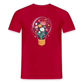 Flowers Wildflowers - Men's T-Shirt - red - Front - AI Model Male 178 dark (178cm)