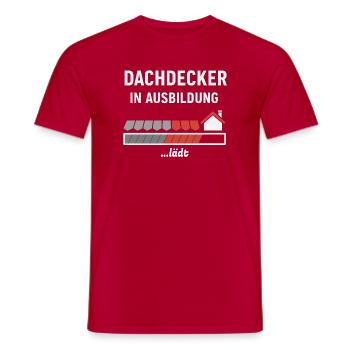 Motif de couvreur en formation - T-shirt homme - rouge - Devant - AI Model Male 178 dark (178cm)
