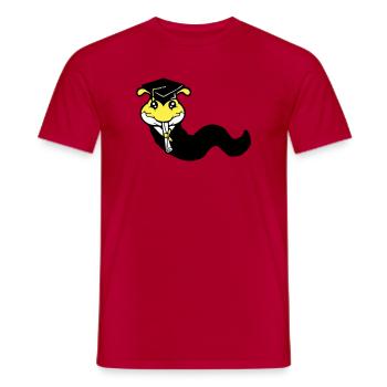 Caterpillar High School Graduation Passed College Worm - Men's T-Shirt - red - Front - AI Model Male 178 dark (178cm)
