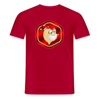 Lustiger Weihnachtsmann Weihnachten Kichererbsen - Männer T-Shirt - Rot - Vorne - AI Model Male 178 dark (178cm)