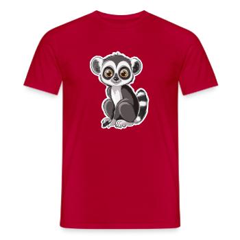 lémurien - T-shirt homme - rouge - Devant - AI Model Male 178 dark (178cm)