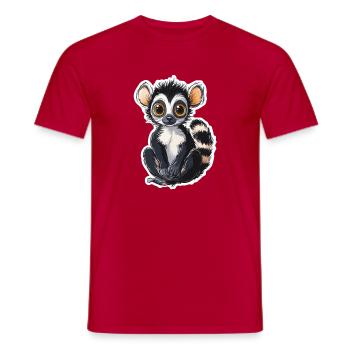 lémurien - T-shirt homme - rouge - Devant - AI Model Male 178 dark (178cm)