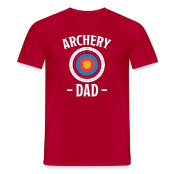 Tir à l'arc disant cadeau de tir à l'arc pour papa - T-shirt homme - rouge - Devant - AI Model Male 178 dark (178cm)