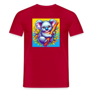 Koala - Men's T-Shirt - red - Front - AI Model Male 178 dark (178cm)