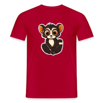 lémurien - T-shirt homme - rouge - Devant - AI Model Male 178 dark (178cm)