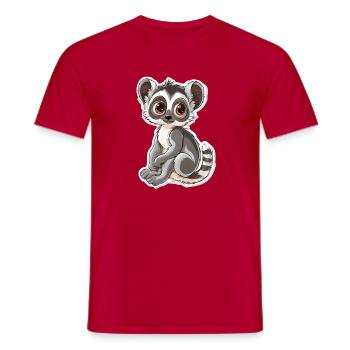 lémurien - T-shirt homme - rouge - Devant - AI Model Male 178 dark (178cm)
