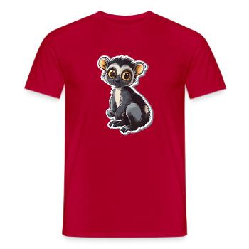 lémurien - T-shirt homme - rouge - Devant - AI Model Male 178 dark (178cm)