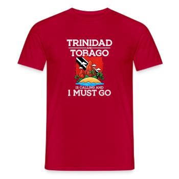 Caribbean Island Paradise Trinidad and Tobago - Men's T-Shirt - red - Front - AI Model Male 178 dark (178cm)