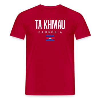 Ta Khmau Cambodia Khmer - Men's T-Shirt - red - Front - AI Model Male 178 dark (178cm)