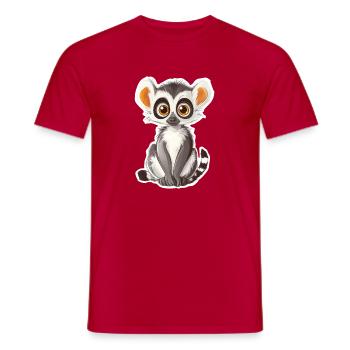 lémurien - T-shirt homme - rouge - Devant - AI Model Male 178 dark (178cm)