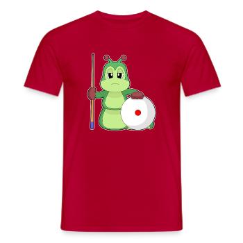 Caterpillar Billiard Cue - Men's T-Shirt - red - Front - AI Model Male 178 dark (178cm)