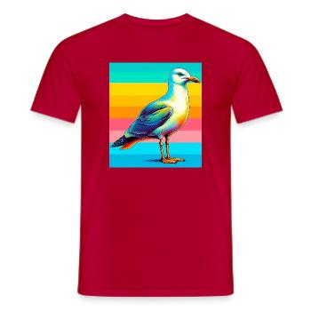 gull - Men's T-Shirt - red - Front - AI Model Male 178 dark (178cm)