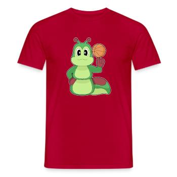 Joueur de basket-ball Caterpillar - T-shirt homme - rouge - Devant - AI Model Male 178 dark (178cm)