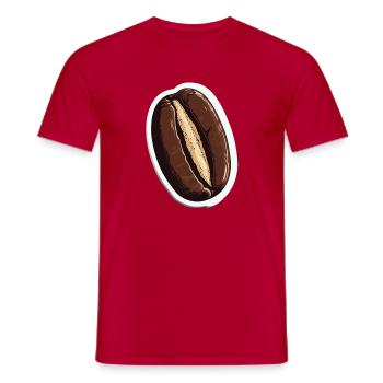 Kaffee - Männer T-Shirt - Rot - Vorne - AI Model Male 178 dark (178cm)