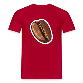 Kaffee - Männer T-Shirt - Rot - Vorne - AI Model Male 178 dark (178cm)