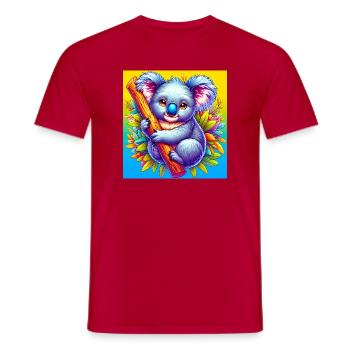 Koala - Men's T-Shirt - red - Front - AI Model Male 178 dark (178cm)