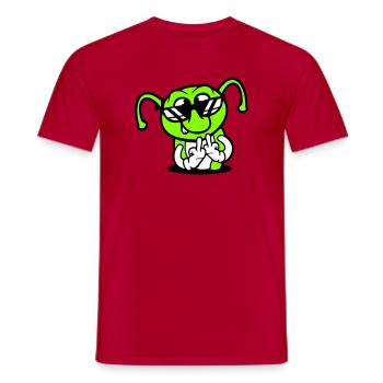 Lunettes de soleil Caterpillar Middle Finger Insult Hole - T-shirt homme - rouge - Devant - AI Model Male 178 dark (178cm)