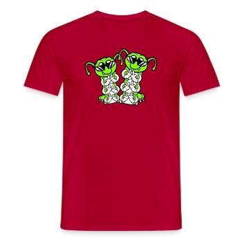 2 Caterpillar Majeur Insulte Lunettes de soleil Équipe - T-shirt homme - rouge - Devant - AI Model Male 178 dark (178cm)