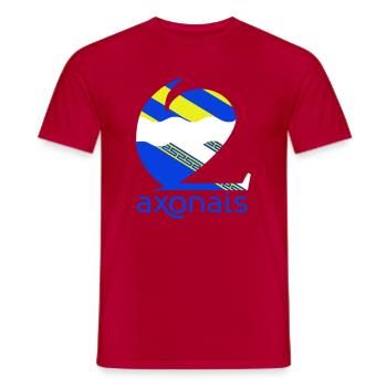 Axonais - T-shirt homme - rouge - Devant - AI Model Male 178 dark (178cm)