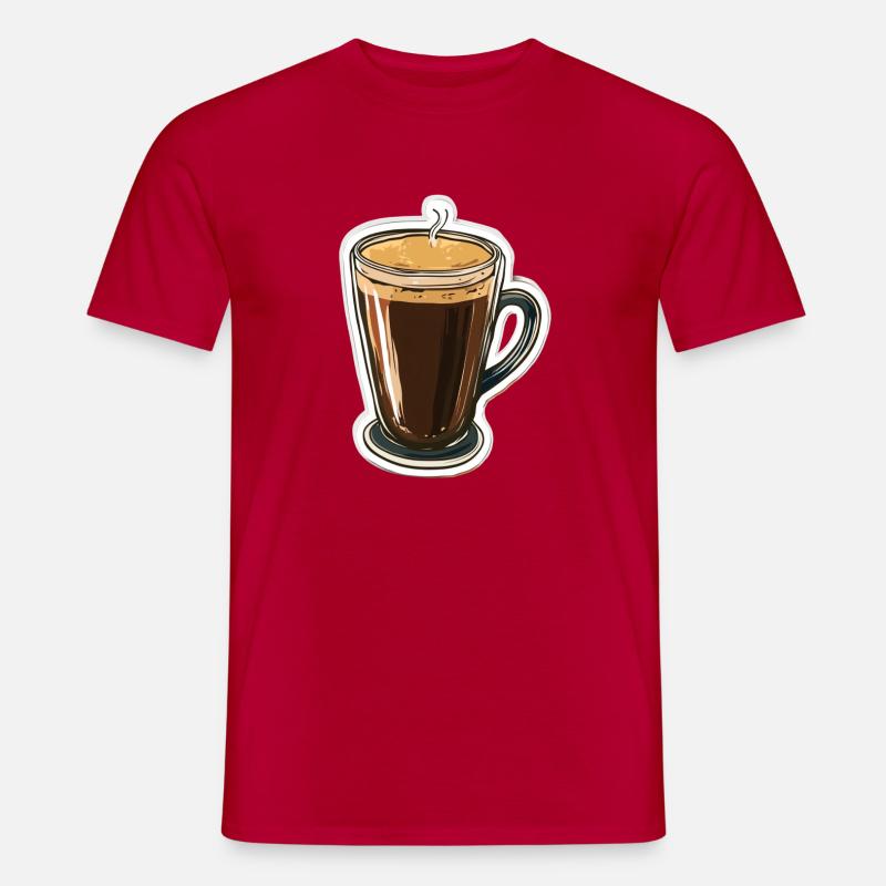 Kaffee - Männer T-Shirt - Rot