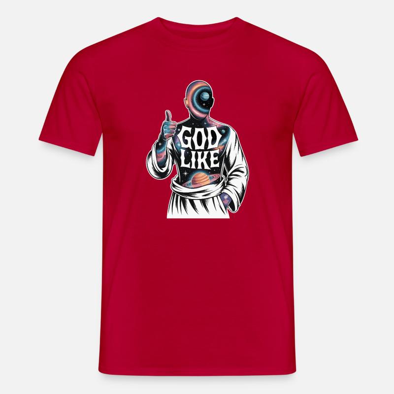 God Like Galaxy Design - Männer T-Shirt - Rot
