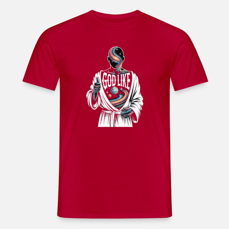 God Like Galaxy Design - Männer T-Shirt - Rot