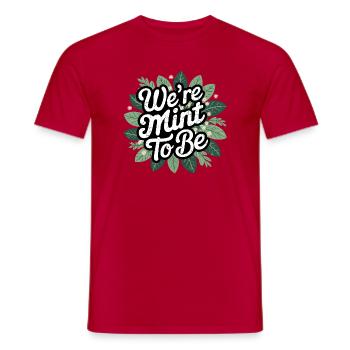 Wunderliche botanische Bestätigung, wir sind Mint to Be - Männer T-Shirt - Rot - Vorne - AI Model Male 178 dark (178cm)