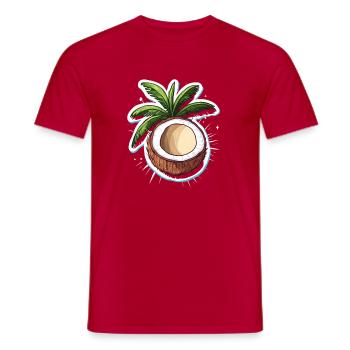 Coconut - Men's T-Shirt - red - Front - AI Model Male 178 dark (178cm)