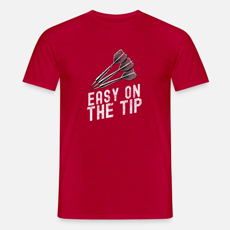 Dartscheibe mit Präzisionspfeil-Design - Männer T-Shirt - Rot