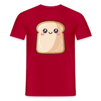 Entzückender Kawaii-Toast - Männer T-Shirt - Rot - Vorne - AI Model Male 178 dark (178cm)