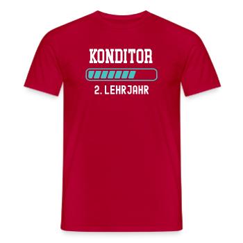 Confectioner training 2nd year of apprenticeship 2nd year of training - Men's T-Shirt - red - Front - AI Model Male 178 dark (178cm)