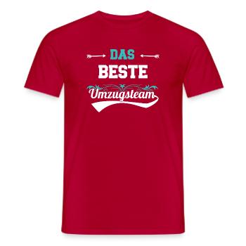 Umzugshelfer Umzugsteam Einweihung Design - Männer T-Shirt - Rot - Vorne - AI Model Male 178 dark (178cm)