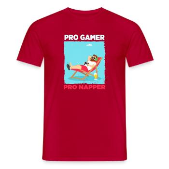 Conception de détente pour joueurs professionnels - T-shirt homme - rouge - Devant - AI Model Male 178 dark (178cm)