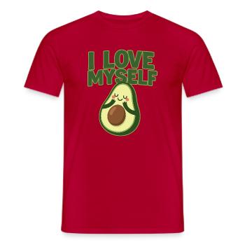 Sweet Avocado Positivity Print - T-shirt homme - rouge - Devant - AI Model Male 178 dark (178cm)