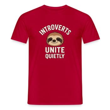 Gemütliches Sloth Zitat Design - Männer T-Shirt - Rot - Vorne - AI Model Male 178 dark (178cm)