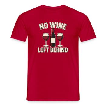 Wein-Absage mit Weinflasche und Gläsern - Männer T-Shirt - Rot - Vorne - AI Model Male 178 dark (178cm)