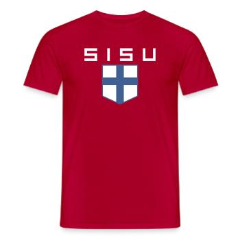 sisu - T-shirt homme - rouge - Devant - AI Model Male 178 dark (178cm)