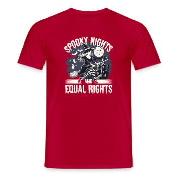 Nuits effrayantes et même sorcière - T-shirt homme - rouge - Devant - AI Model Male 178 dark (178cm)