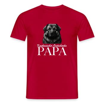 Caucasian Ovcharka Dad - Men's T-Shirt - red - Front - AI Model Male 178 dark (178cm)