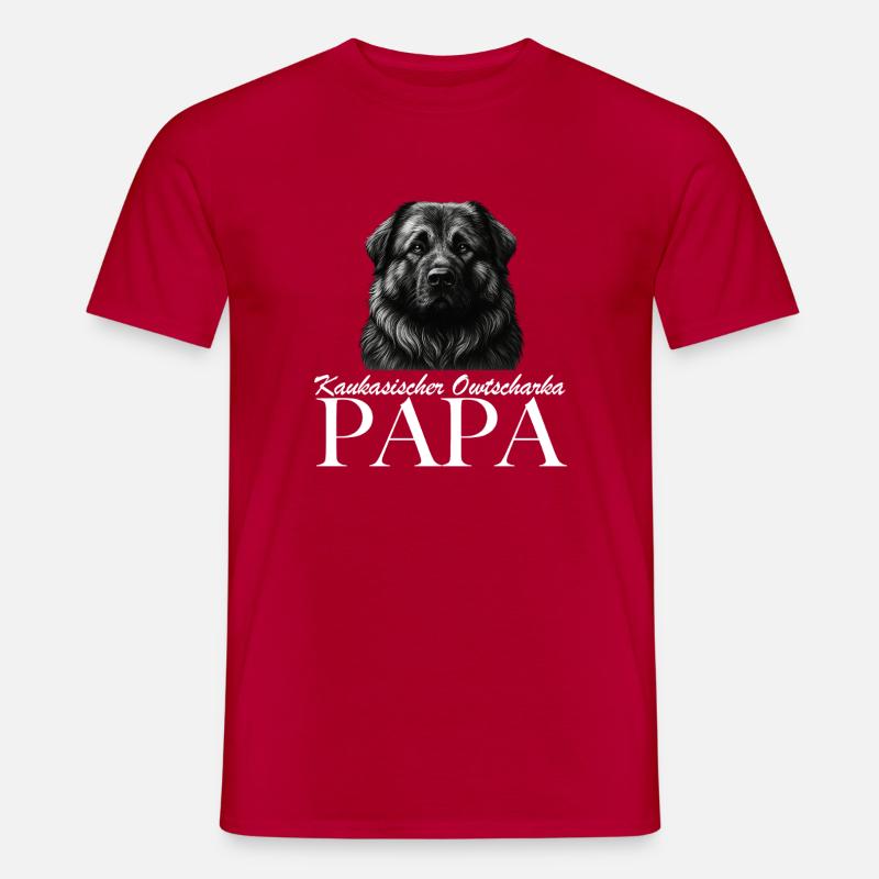 Kaukasischer Owtscharka Papa - Männer T-Shirt - Rot