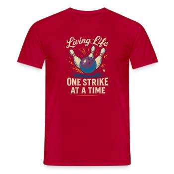 Ein Schlag nach dem anderen im Leben - Männer T-Shirt - Rot - Vorne - AI Model Male 178 dark (178cm)